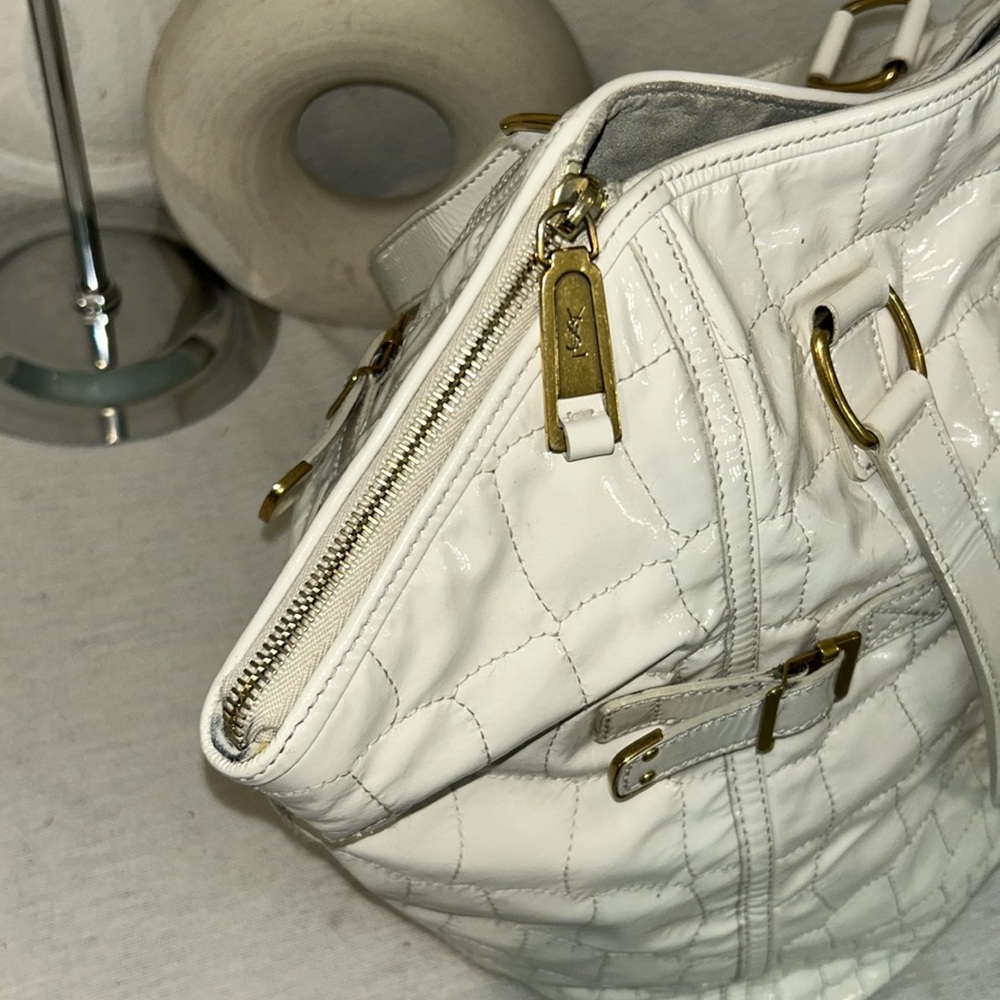 AUTHENTIC YVES SAINT LAURENT Hand Bag Leather - Picture 9 of 17
